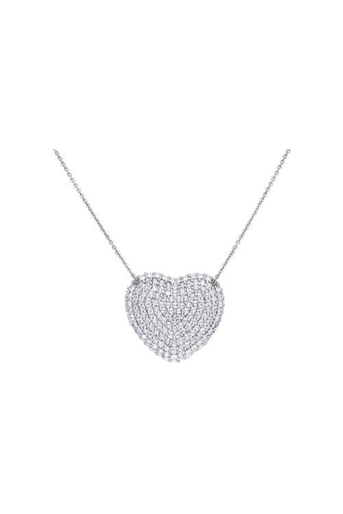 Classic Rose Cut Diamond Heart Pendant