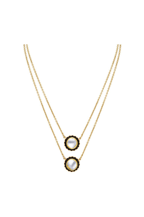 Double Uncut Diamond Necklace