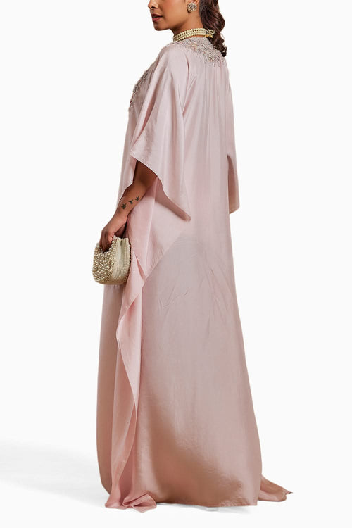 Baby Pink Shazia Embellished Kaftan