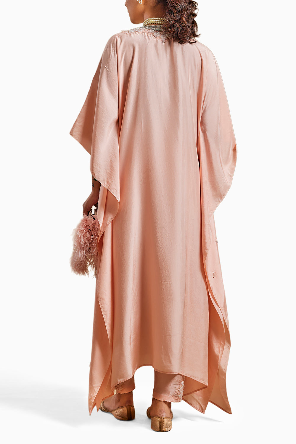 Peach Gulika Embellished Kurta Set