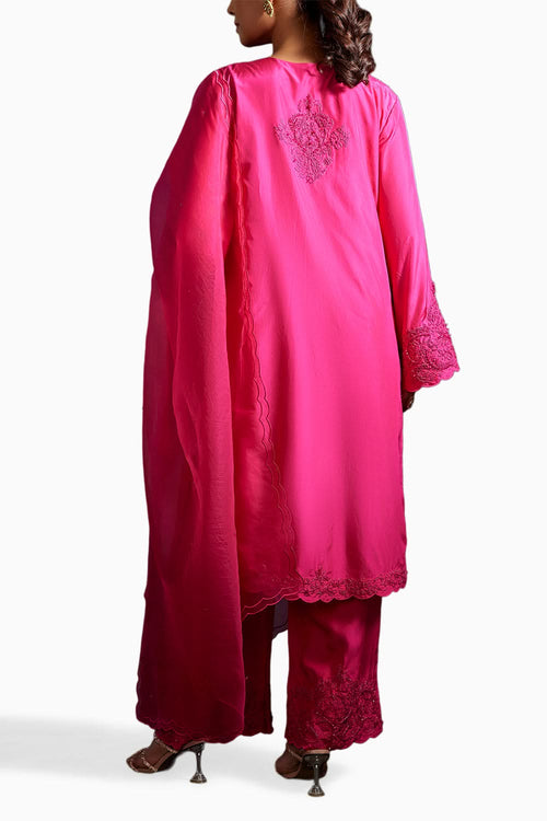 Pink Aaleyah Embellished Kurta Set