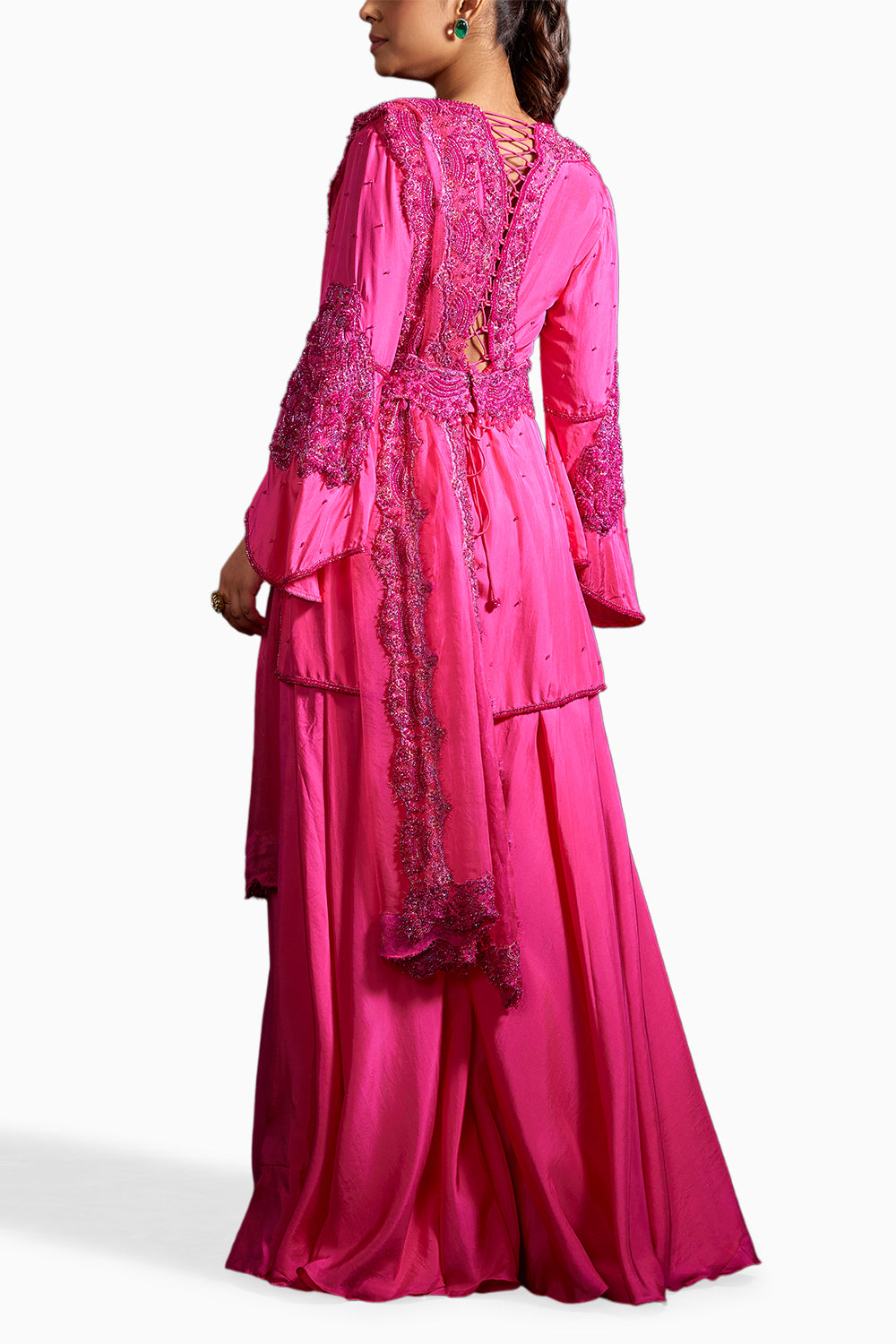 Pink Munira Embellished Kurta Set