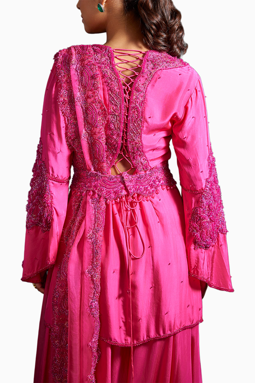 Pink Munira Embellished Kurta Set