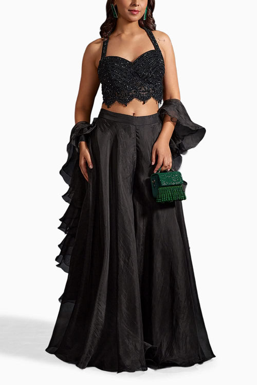Black Arwa Embellished Lehenga Set