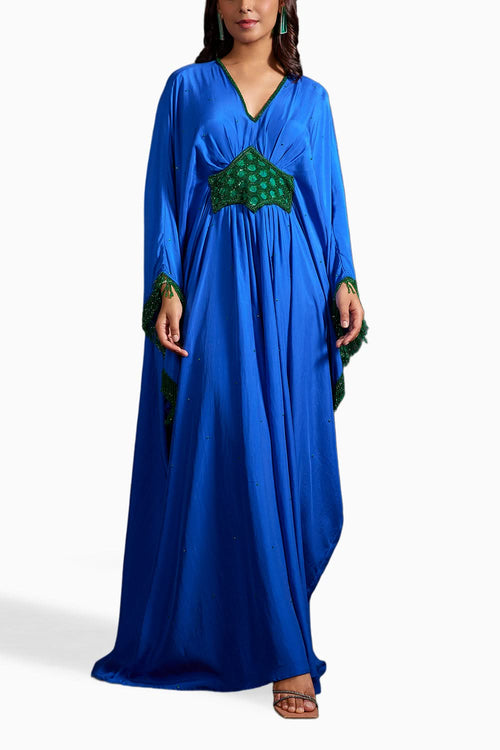Blue Fareeha Embellished Kaftan