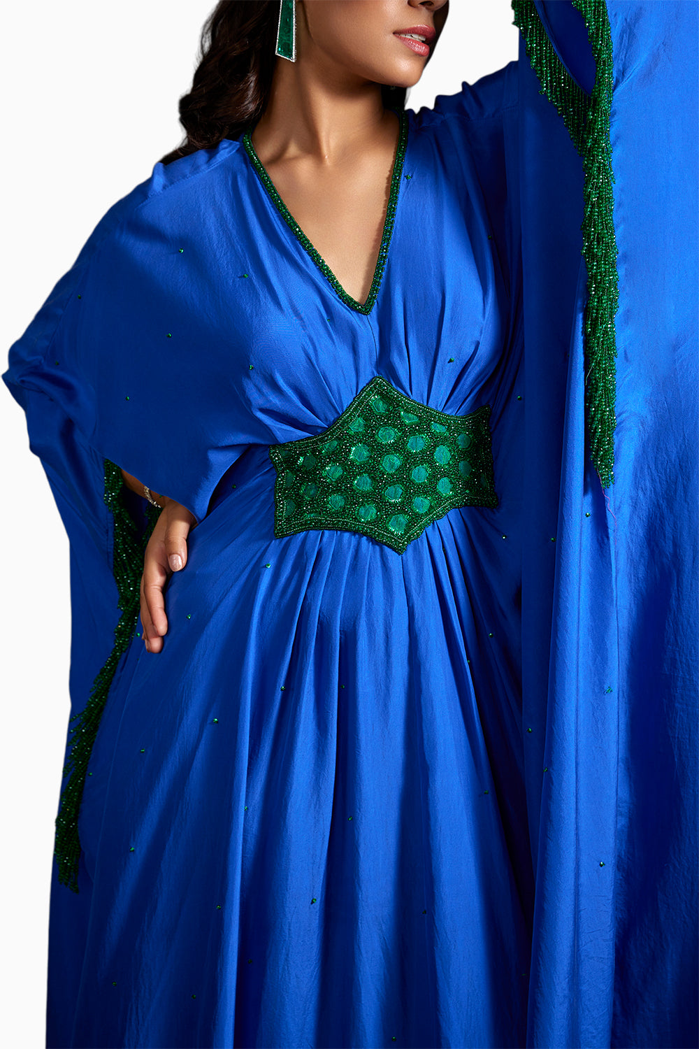 Blue Fareeha Embellished Kaftan