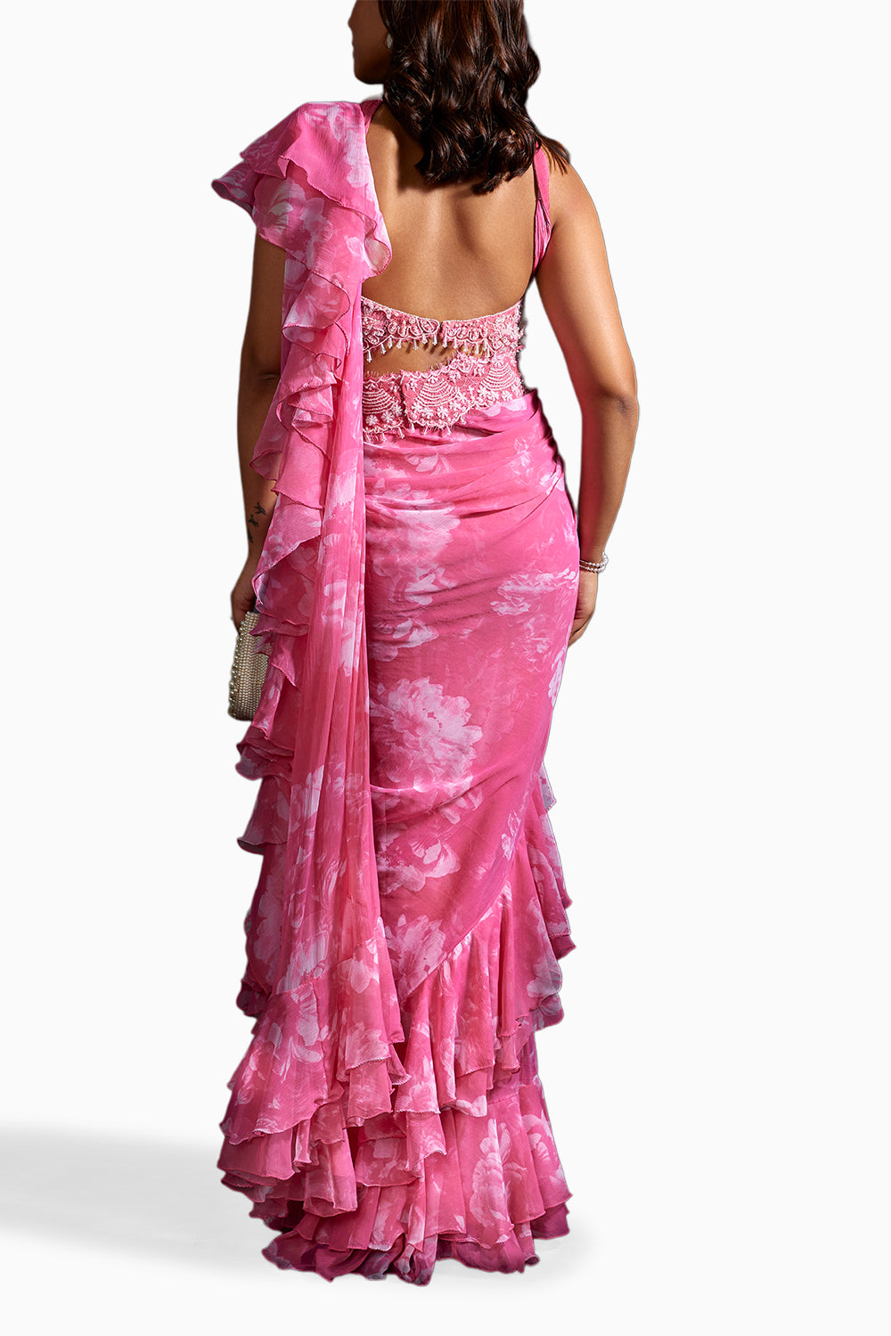 Candy Pink Lalita Embellished Saree