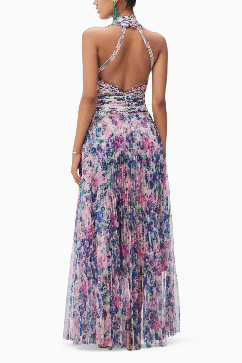 Solene Purple Printed Dress