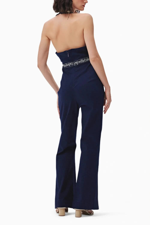 Magarita Dark Wash Denim Jumpsuit