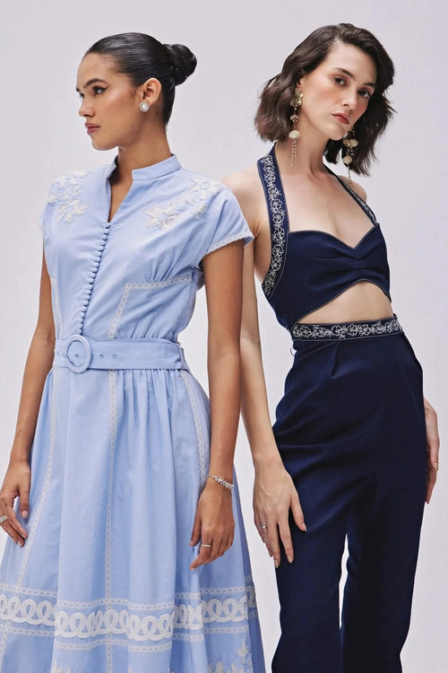 Magarita Dark Wash Denim Jumpsuit