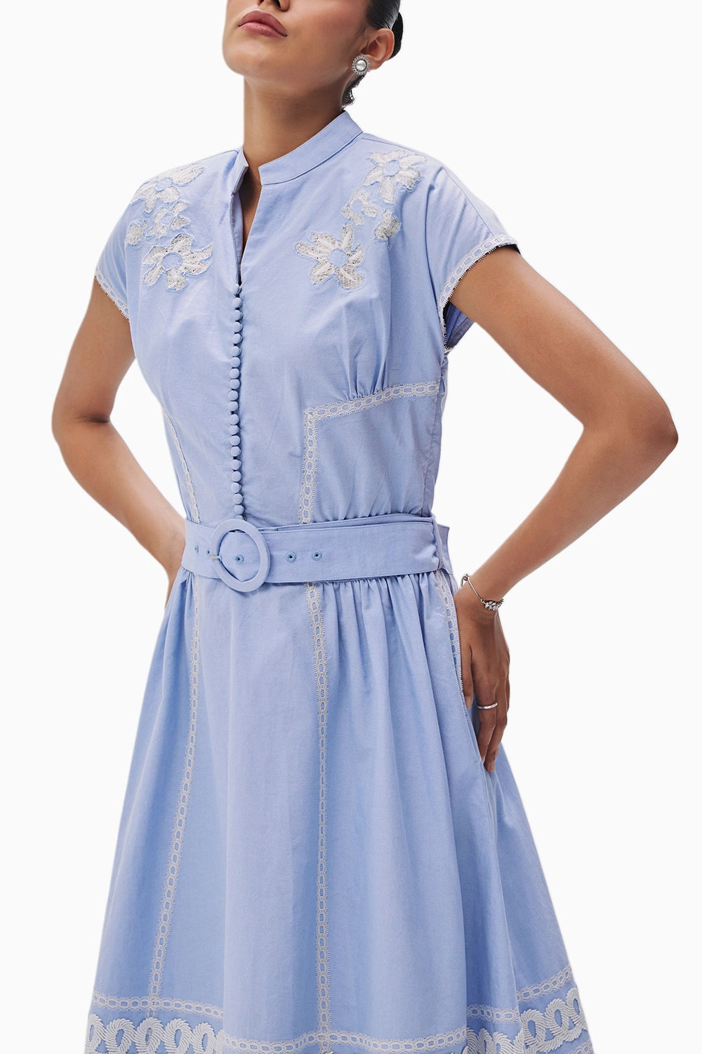 Diva Light Blue Chambray Dress