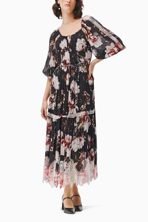 Yeva Crinkle Chiffon Maxi dress
