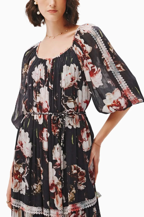 Yeva Crinkle Chiffon Maxi dress