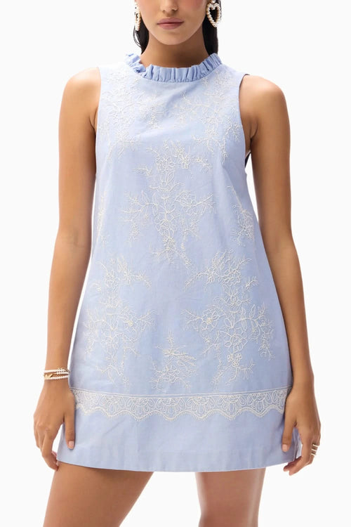 Tasia Blue Romper Dress