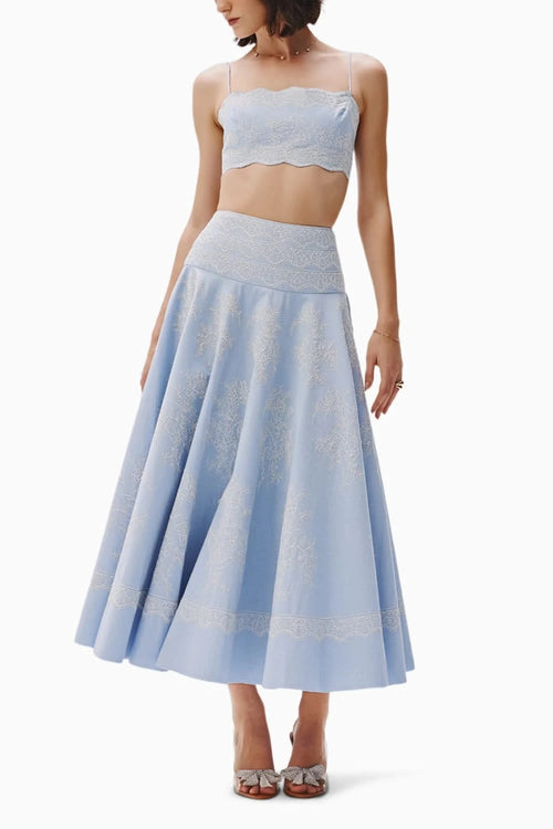 Sandra Light Blue Chambray Co-ord Set