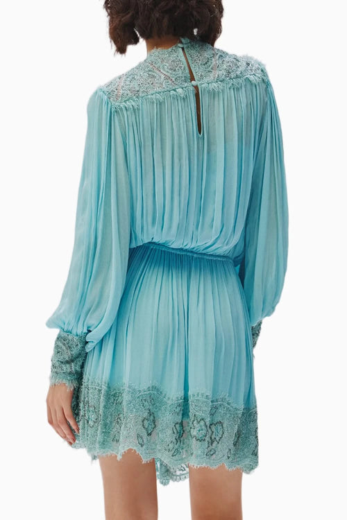 Juena Blue Embroidered Dress