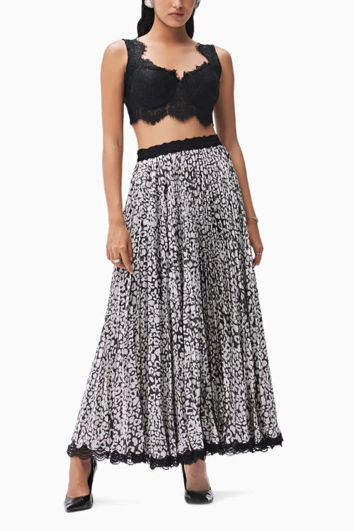 Inessa Black And White Leopard Co-ord Set