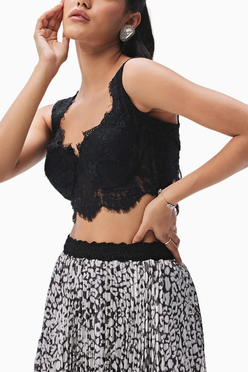 Inessa Black And White Leopard Co-ord Set
