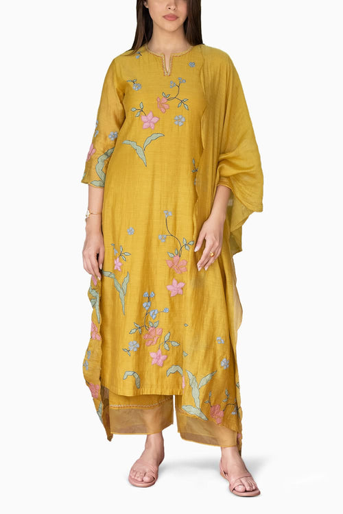 Honeycomb Applique Kurta Set