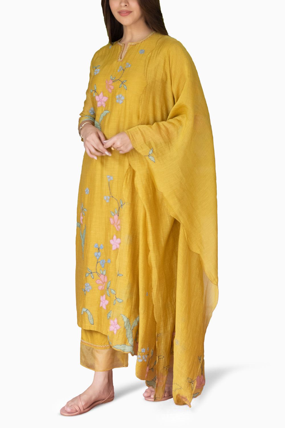 Honeycomb Applique Kurta Set