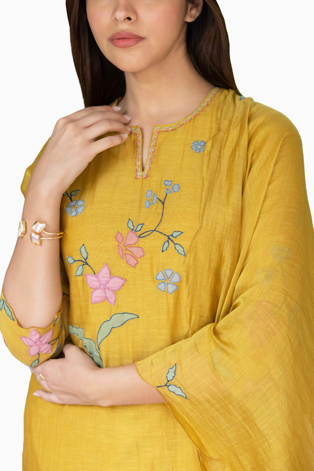 Honeycomb Applique Kurta Set