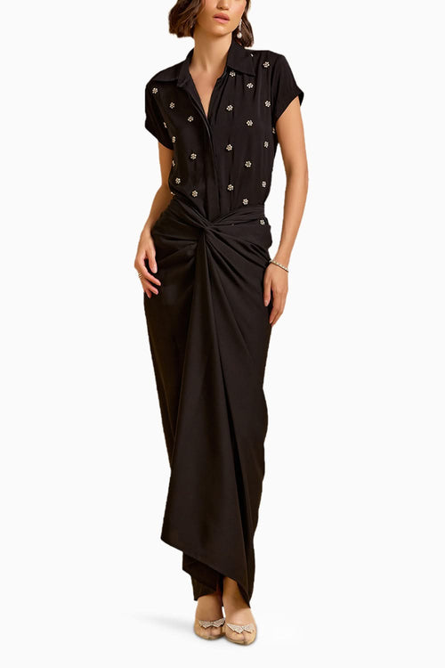 The Dawn Tie Around Dhoti Set