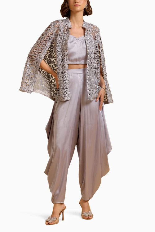 Dove Grey Cape Set
