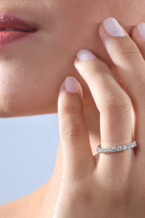 18KT Gold Diamond Stackable Eternity Ring