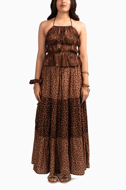 Safari Top And Skirt Set