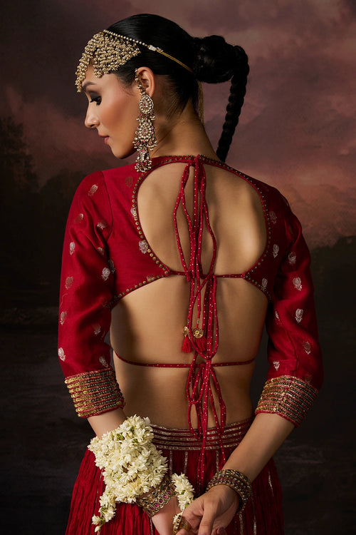 Huda Deep Red Blouse