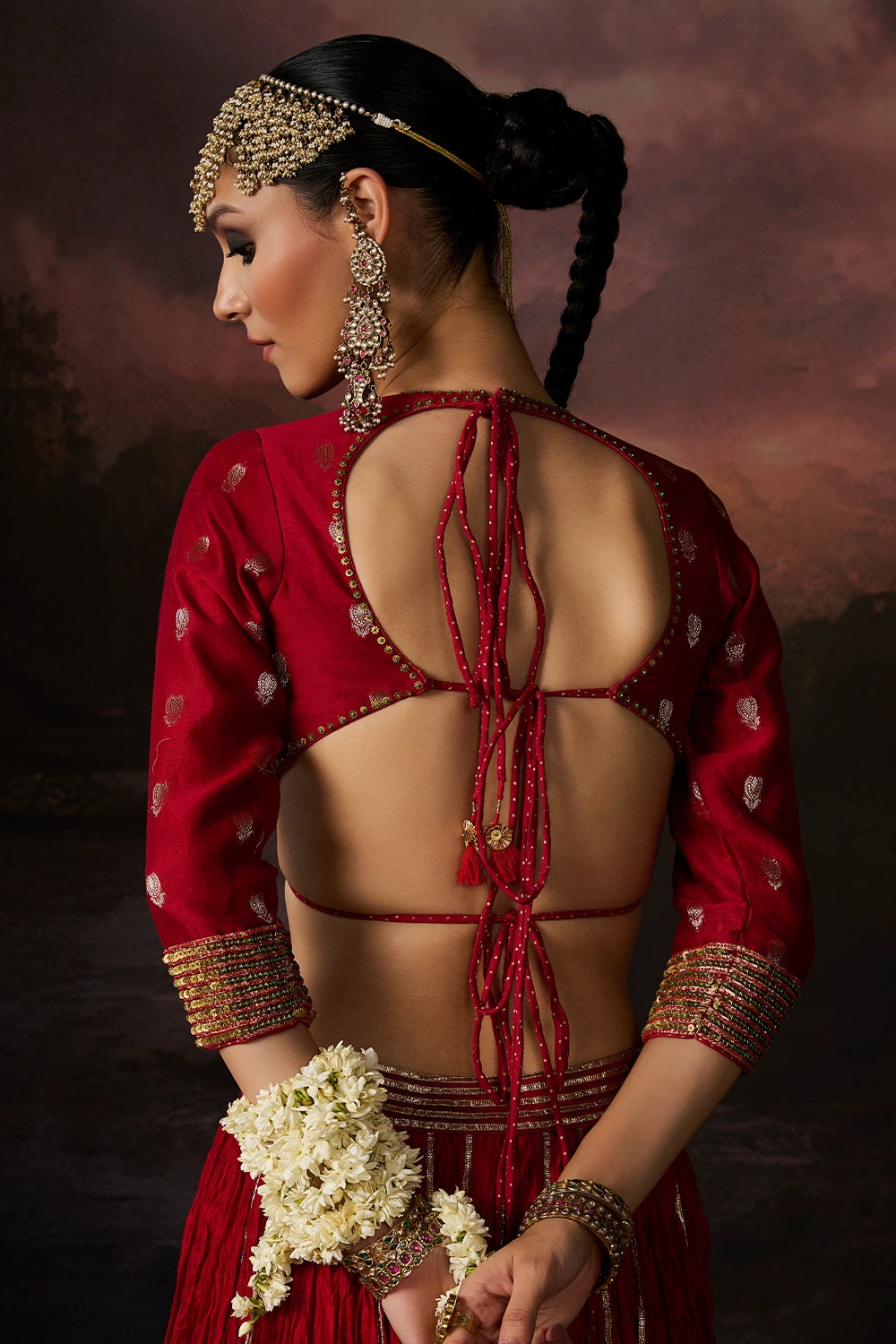 Huda Deep Red Blouse
