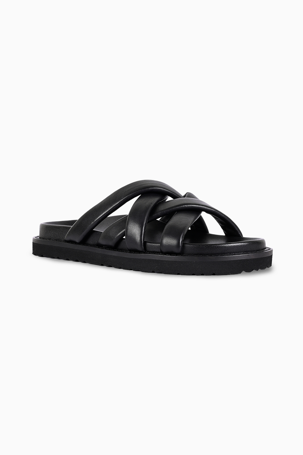 Hadley Black Leather Flats