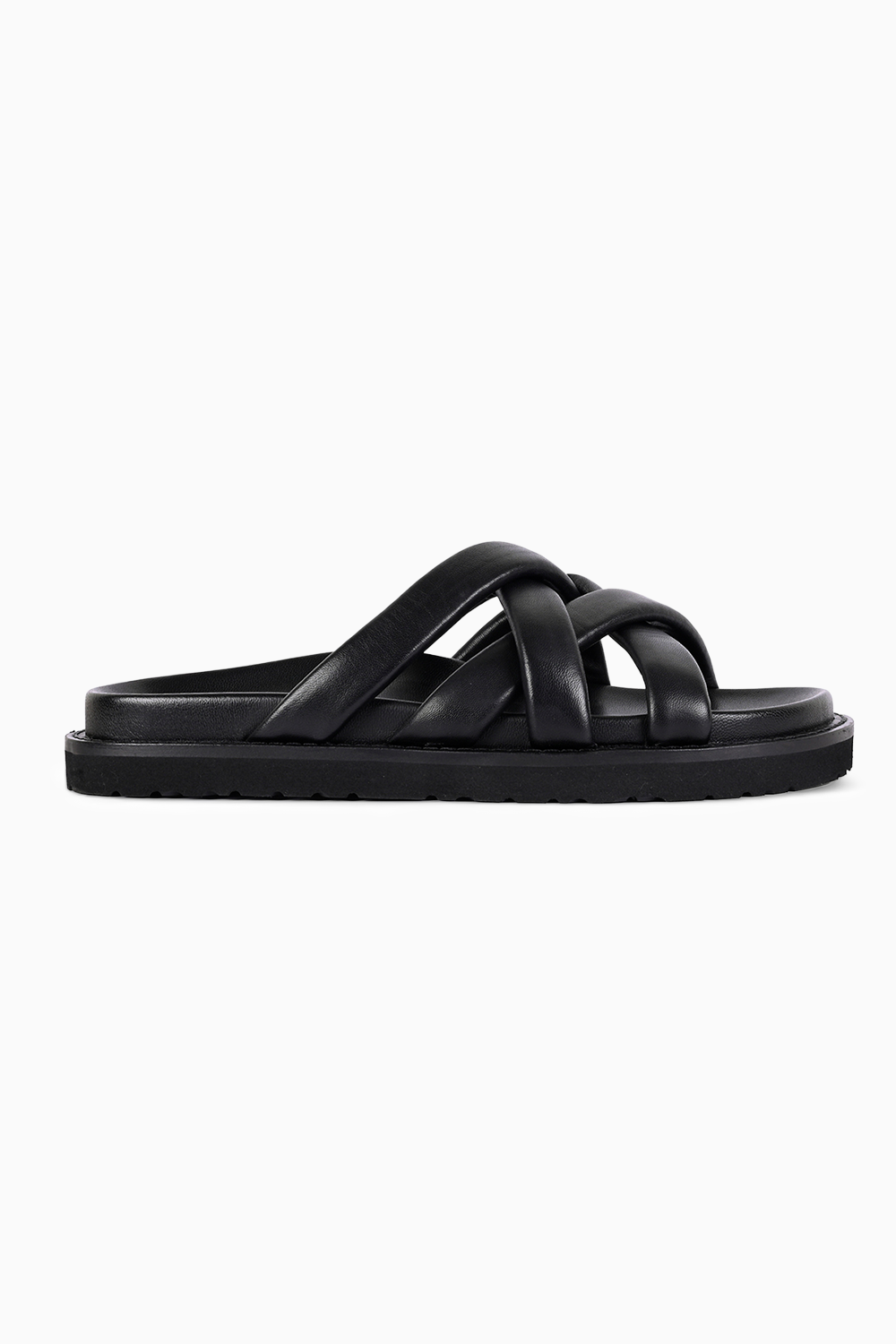 Hadley Black Leather Flats