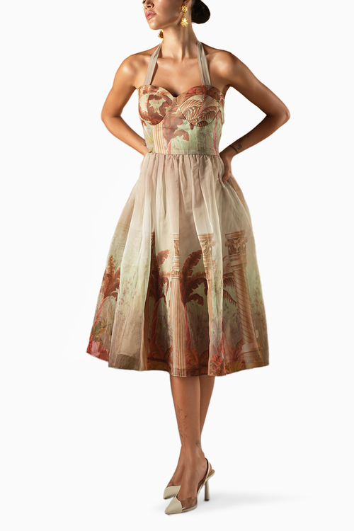 Printed Halter Allure Dress