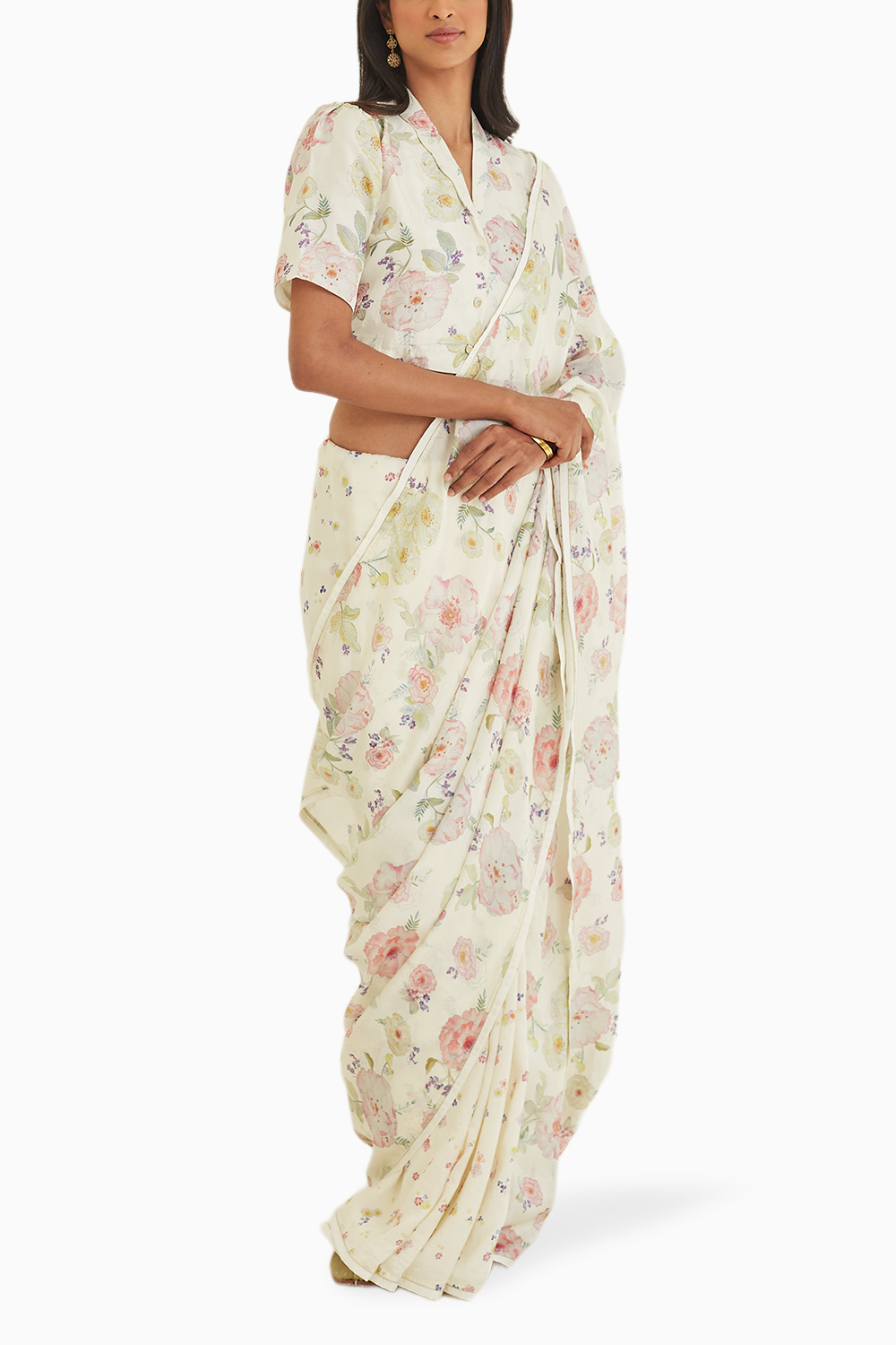 Harmony Ivory Mulberry Silk Saree