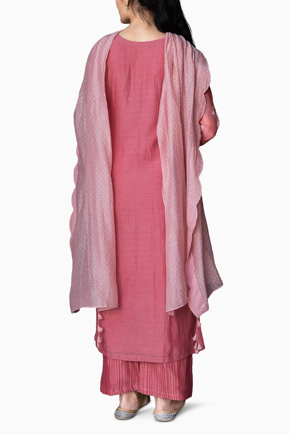 Hibiscus Thread Embroidered Kurta Set