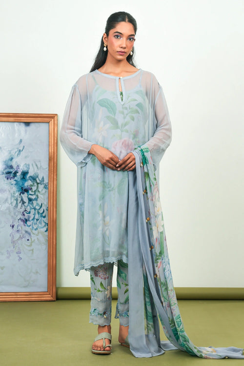 Holly Chiffon Phiran Set