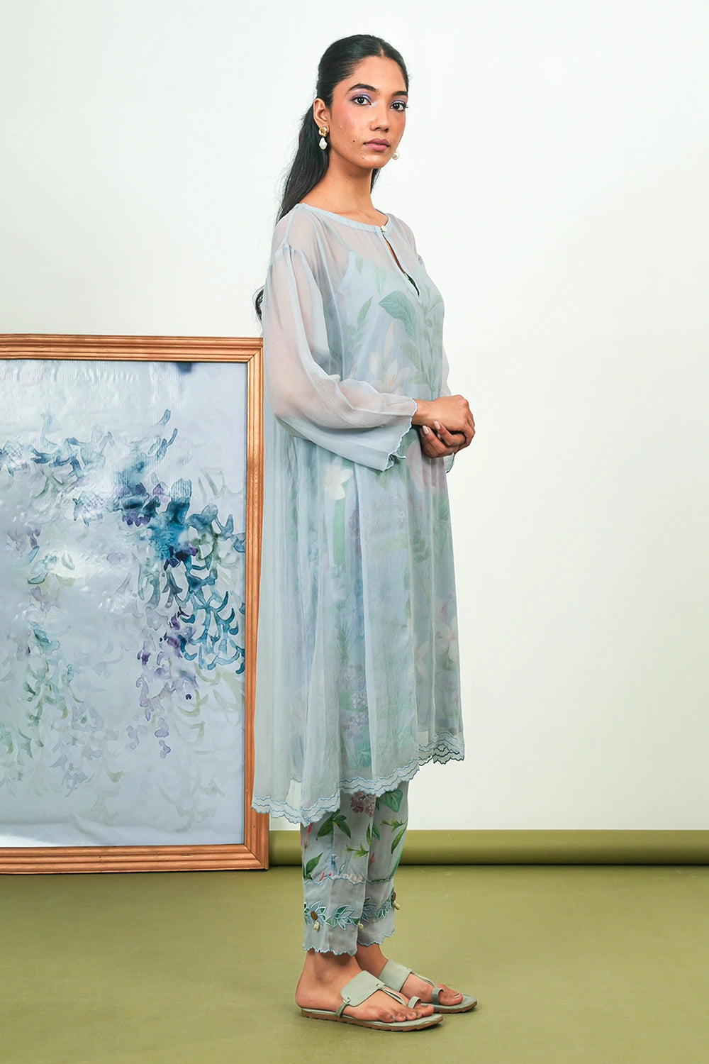 Holly Chiffon Phiran Set