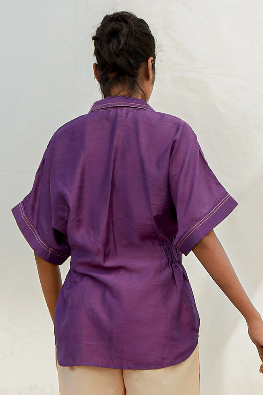 Waist Cinch Purple Shirt