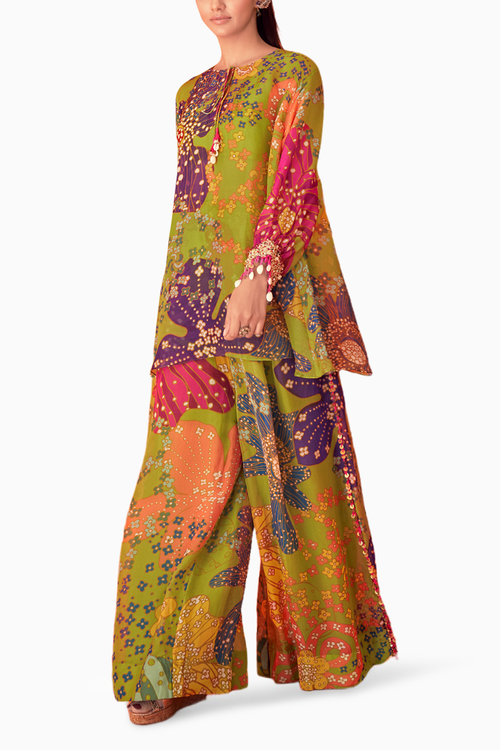 Organza Cuff Embellished Co-ord Set