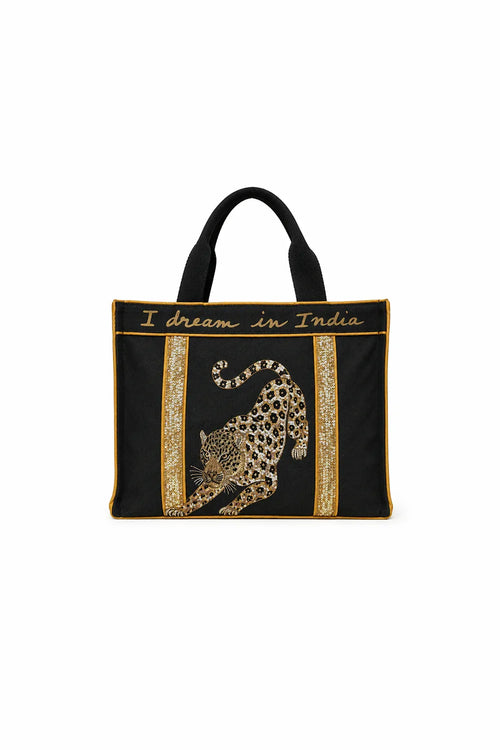 Rana The Leopard Black Tote