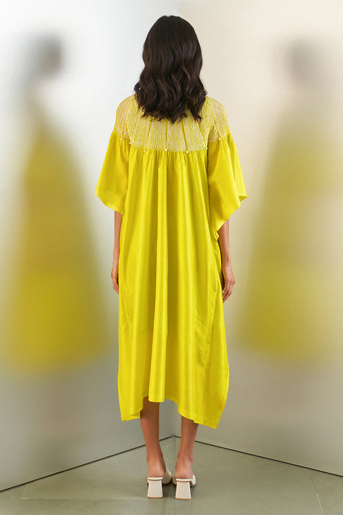 Lime Sector Swirl Kaftan
