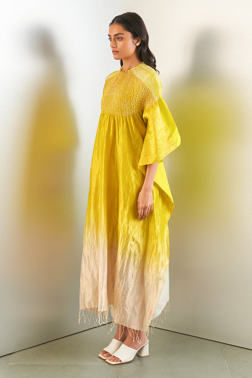 Lime Ombre Sector Kaftan
