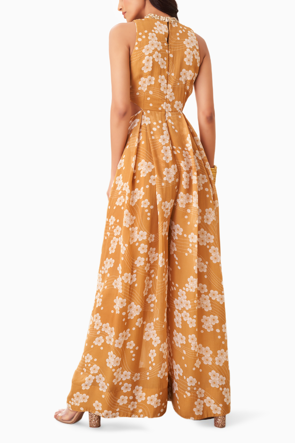 Gold Printed Jumpsuit