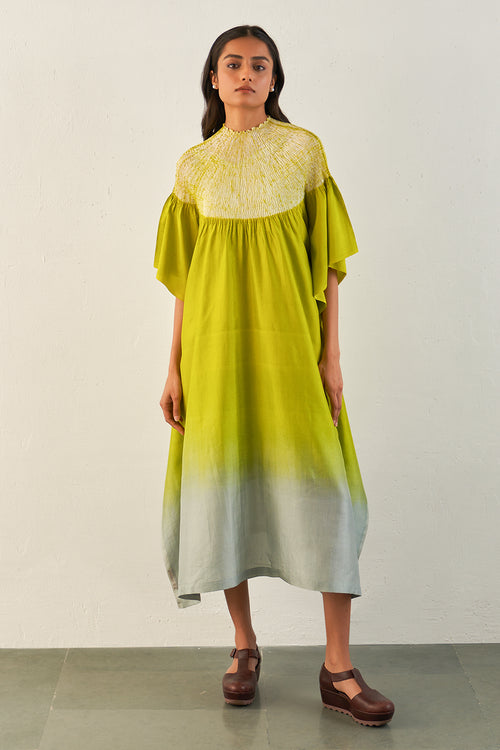 Green Grey Sector Kaftan