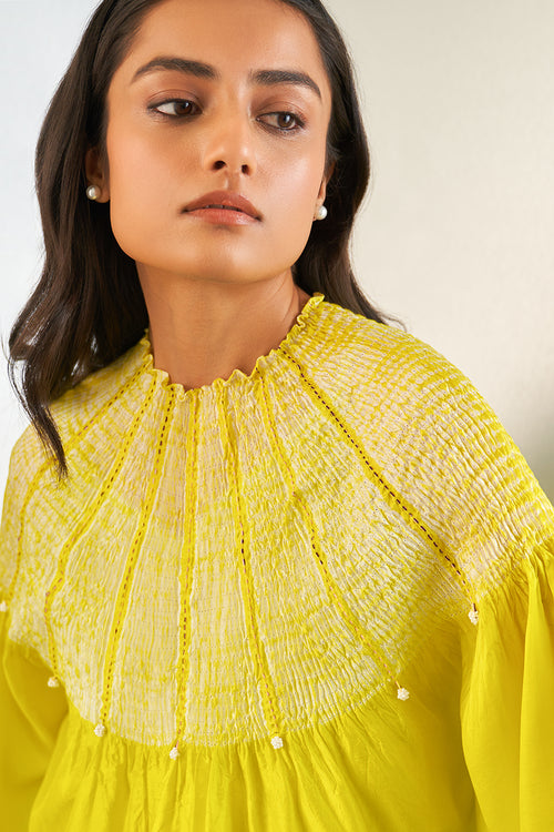 Lime Sector Swirl Kaftan
