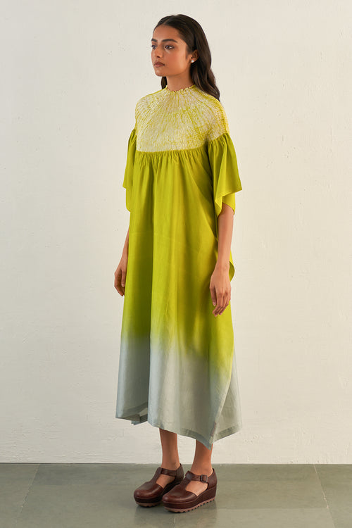 Green Grey Sector Kaftan