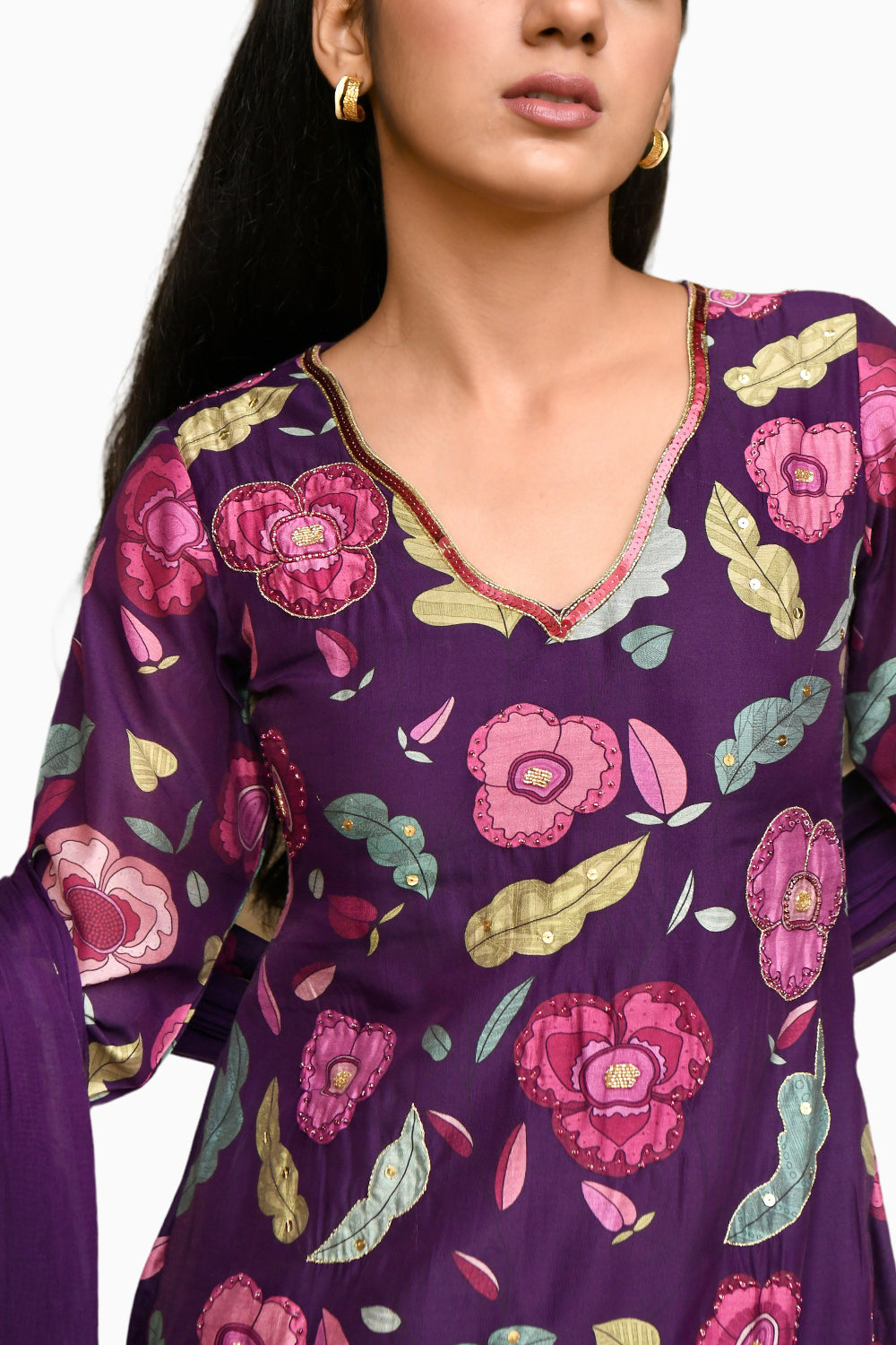 Orchid Wine Kurta Set