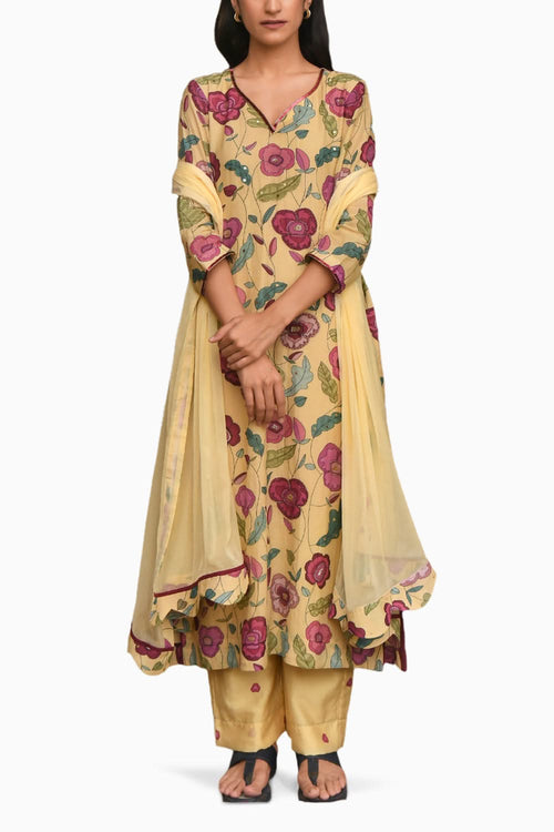Corn Yellow Kurta Set