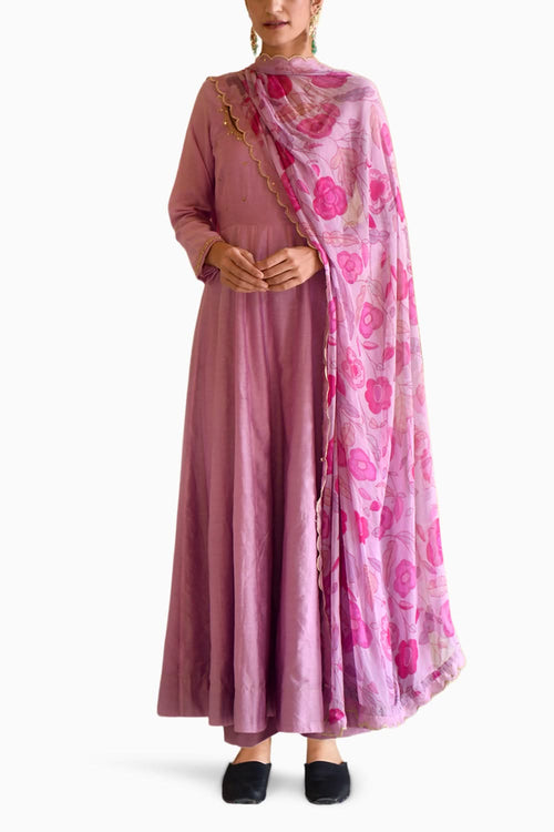 Lilac Mauve Kurta Set